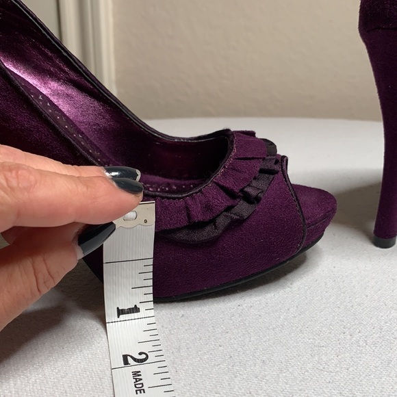 Rampage Deep purple Peep Toe Heels 7.5 - Picture 7 of 7